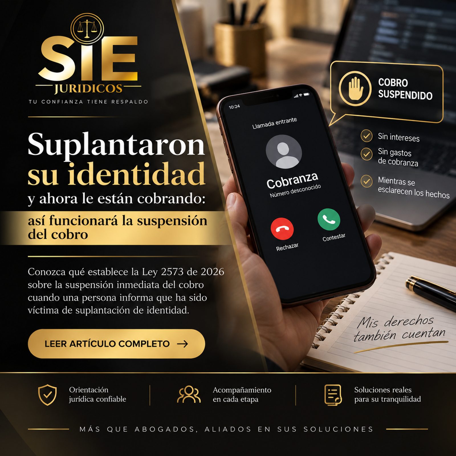 Suplantaron su identidad y ahora le están cobrando: así funcionará la suspensión del cobro